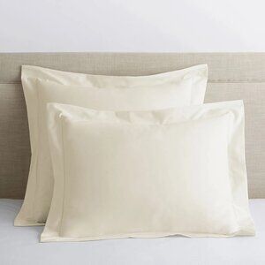🛌 The Company Store 500TC LUXURY 1x Supima Sateen Solid Standard Sham Ivory NEW